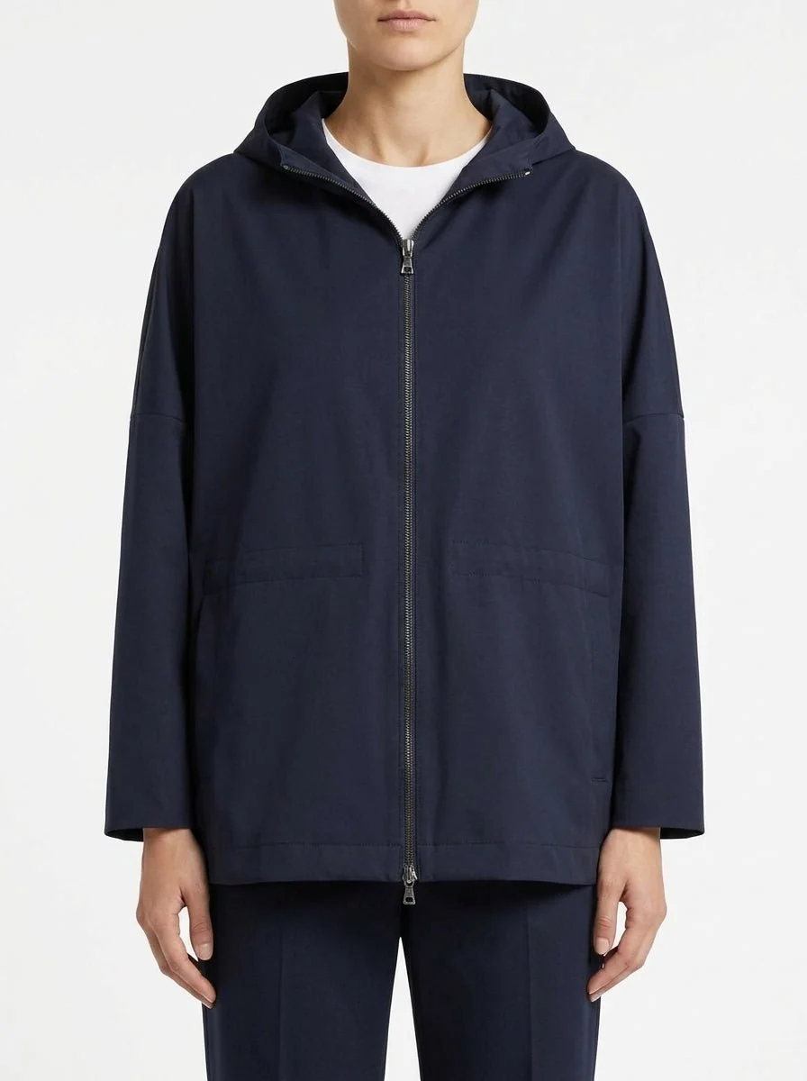 Parka Harris Wharf London Capucha Light Tecnica Marino - Imagen 3