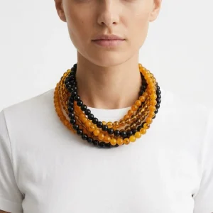 Collar Fabrizio Marcantelli Regina Miel y Caramelo