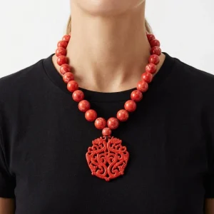 Collar Fabrizio Marcantelli Mandala Coral Corto