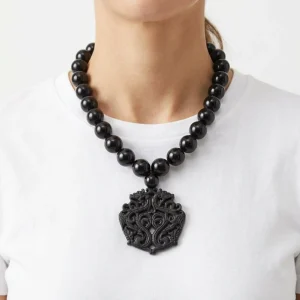 Collar Fabrizio Marcantelli Mandala Negro Total Corto
