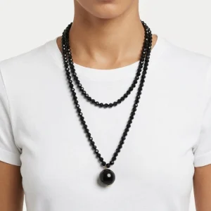 Collar Fabrizio Marcantelli Bolitas y Bola Grande Negro