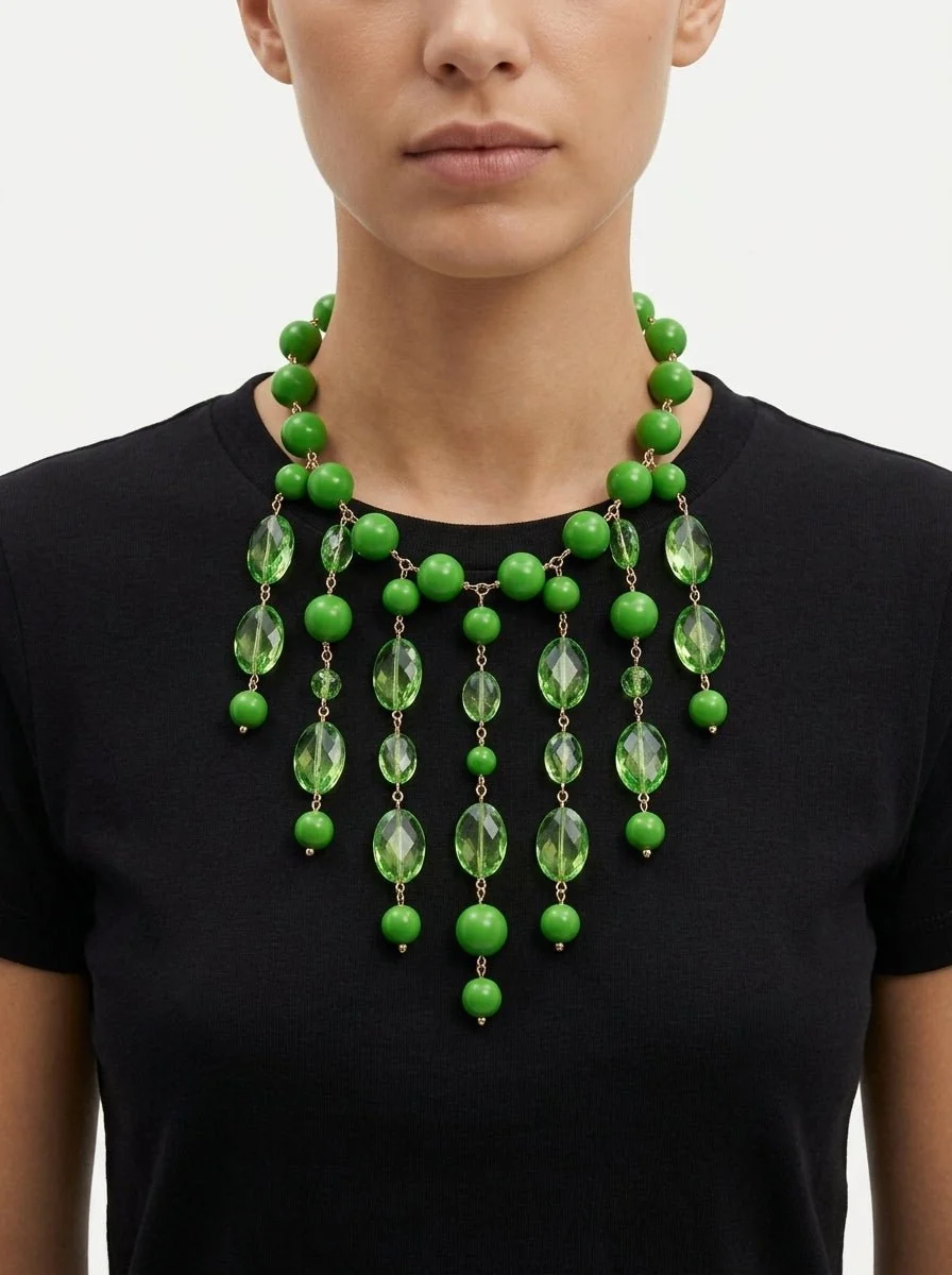 Collar Fabrizio Marcantelli Chandelier Verde Fluor - Imagen 3