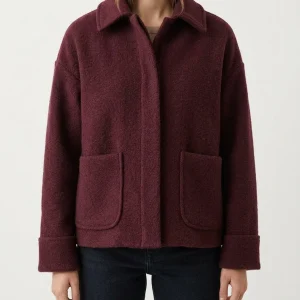 Chaqueta Base Milano Lana Vino