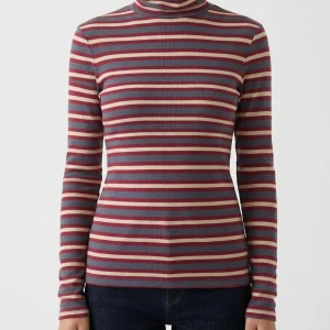 Camiseta Niu C. Alto Rayas Granate