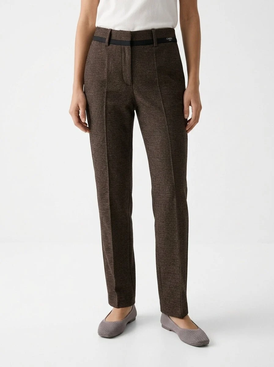 Pantalón Cambio Francoise Cropped Marrón - Imagen 2
