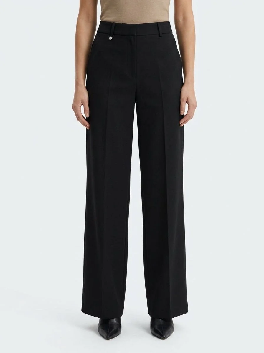 Pantalón Ragno Palazzo/ Pockets Negro - Imagen 2