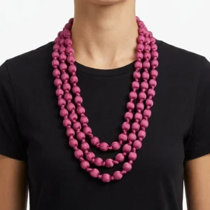 Collar Il Baco Da Seta Bolas Seda Buganvilla 14.1