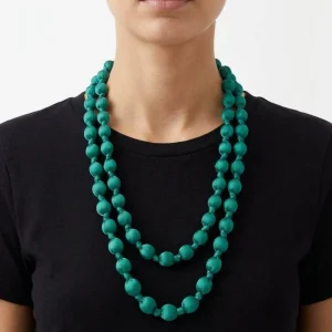 Collar Il Baco Da Seta Bolas Seda Petróleo 5.4