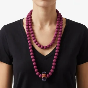 Collar Il Baco Da Seta Bolas Pequeñas Nhdi Almohadón Buganvilla