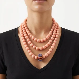Collar Il Baco Da Seta Bolas Pequeñas Nhdi Almohadón Rosa