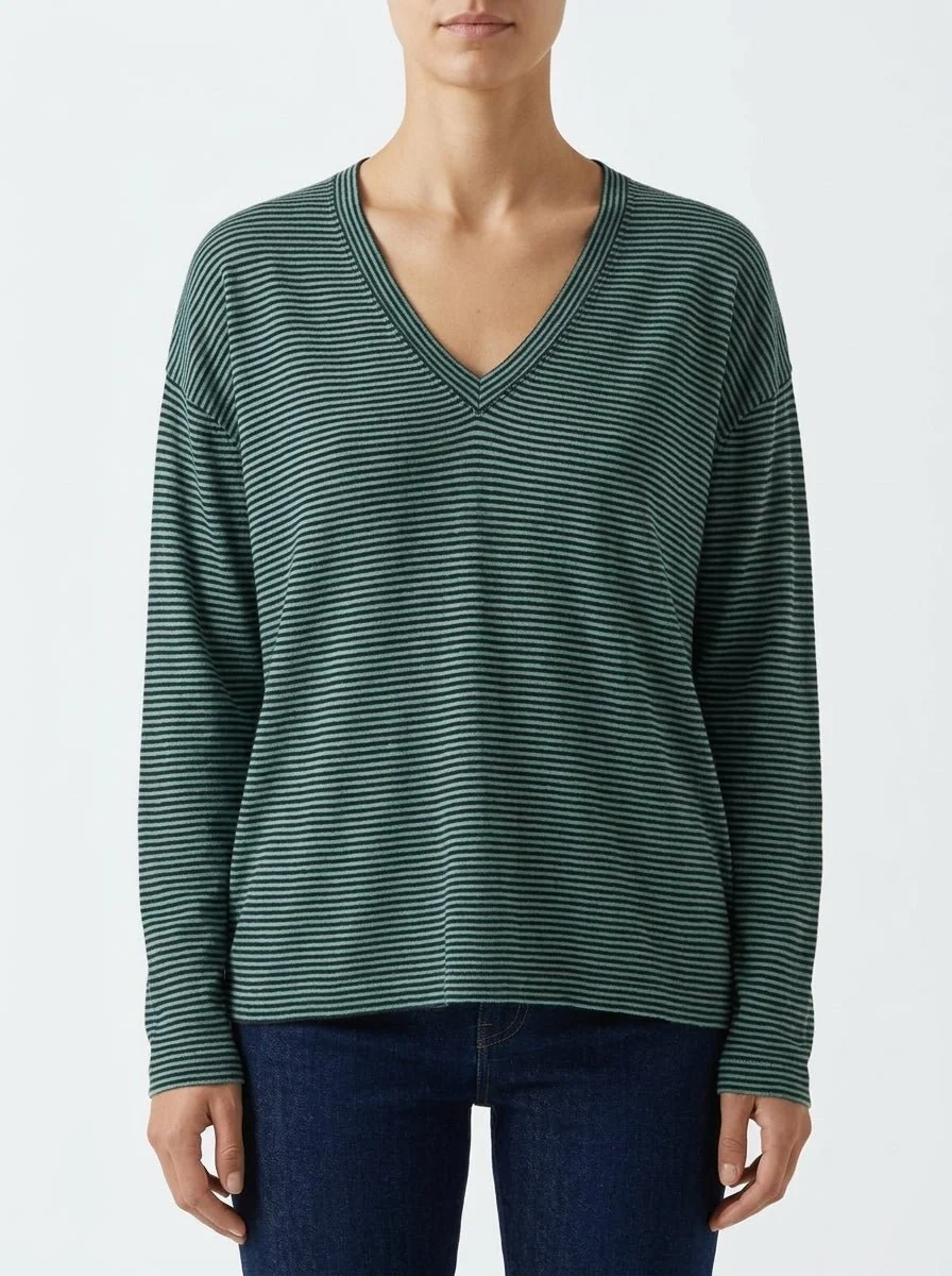 Camiseta Universel Pico Rayas Verde - Imagen 2