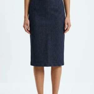 Falda Goodmatch Tubo Raya Diplomatica Azul