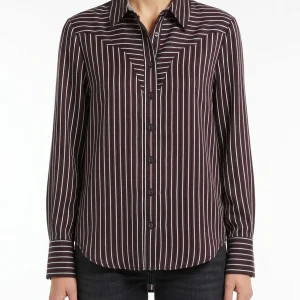 Camisa Diega Costelina Burdeos