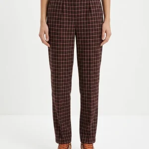 Pantalon Justmine Cuadros Marron