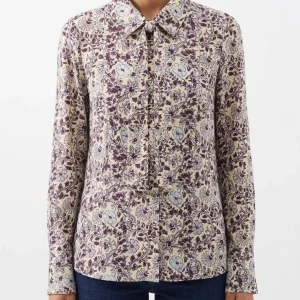Camisa Whyci Milano Lazo Flores Purpura