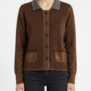 Cardigan Alessandro Aste Aurora Marron