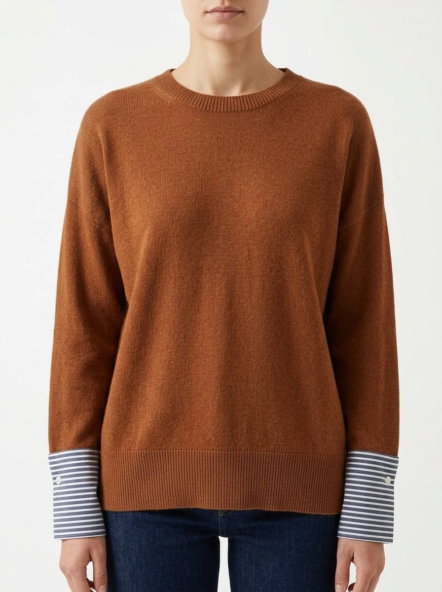 Jersey Whyci Milano Puños Camisa Camel