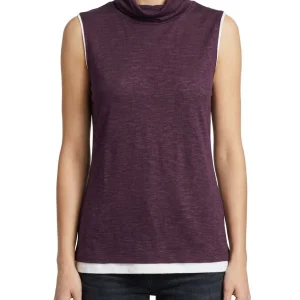 Top Whicy Milano Cuello Alto Púrpura