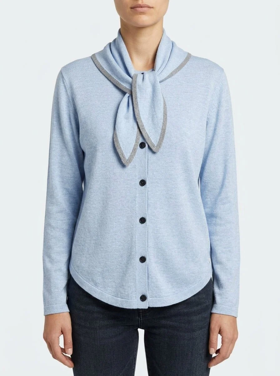 Cardigan Andam Pañuelo Azul - Imagen 2