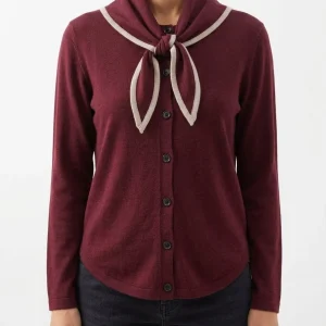 Cardigan Andam Pañuelo Burdeos