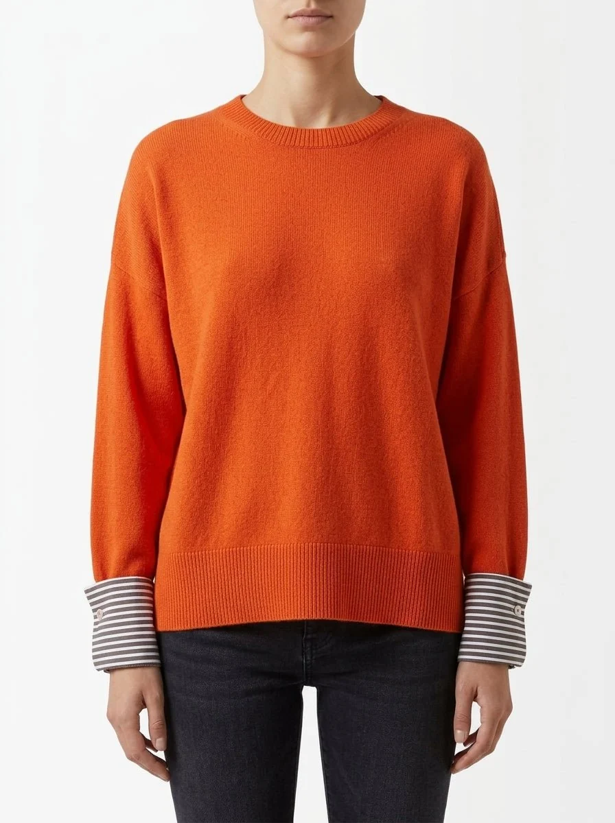 Jersey Whyci Milano Puños Camisa Naranja - Imagen 2