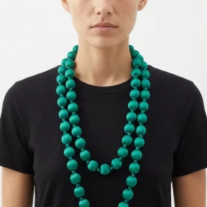 Collar il Baco Da Seta Maxi Bolas Seda Acqua
