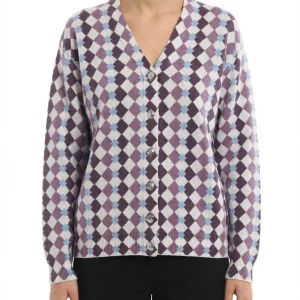 Cardigan In Bed With You Rombos Lila