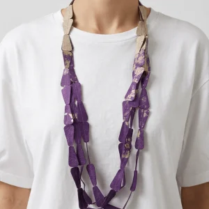 Collar Ana Hagopian Trap Morado y Beige