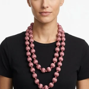 Collar il Baco Da Seta Maxi Bolas Seda Buganvilla
