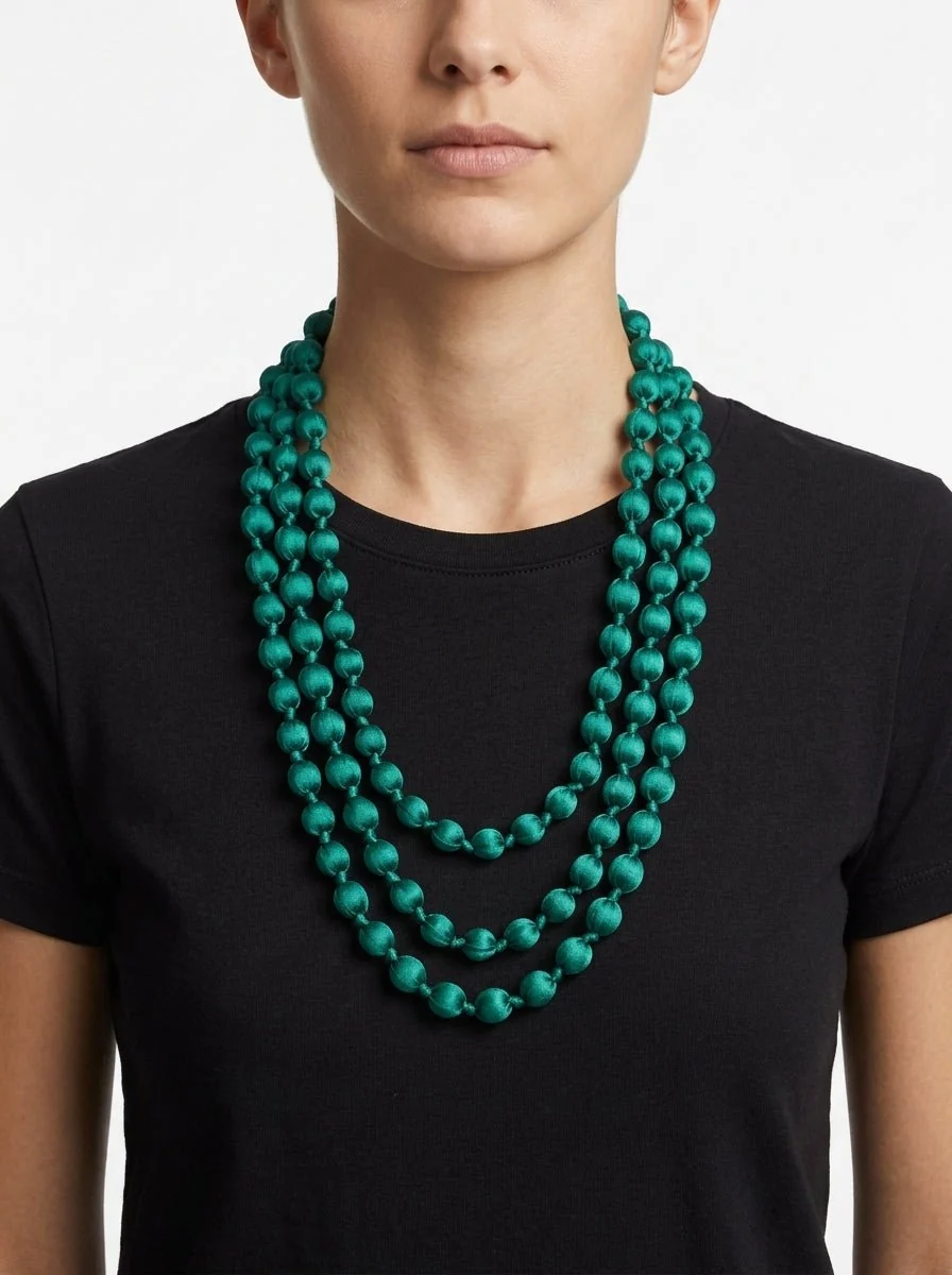 Collar Il Baco Da Seta Bolas Seda Aqua 5.3 - Imagen 2