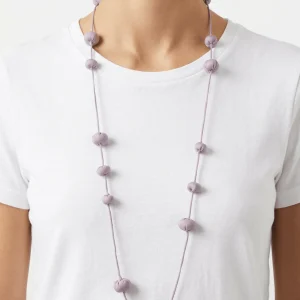 Collar Il Baco Da Seta Bolas De Seda Cocoon Lavanda