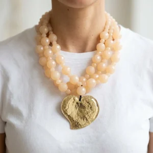 Collar Fabrizio Marcantelli Corazon Charol Oro