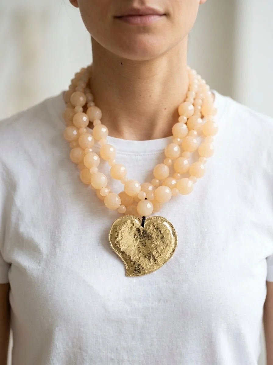 Collar Fabrizio Marcantelli Corazon Charol Oro - Imagen 2
