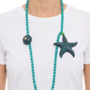 Collar Fabrizio Marcantelli Estrella Marina Verde Petroleo