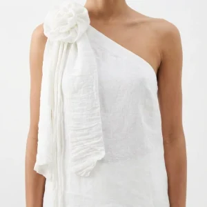 Top SU Flor Lino Blanco