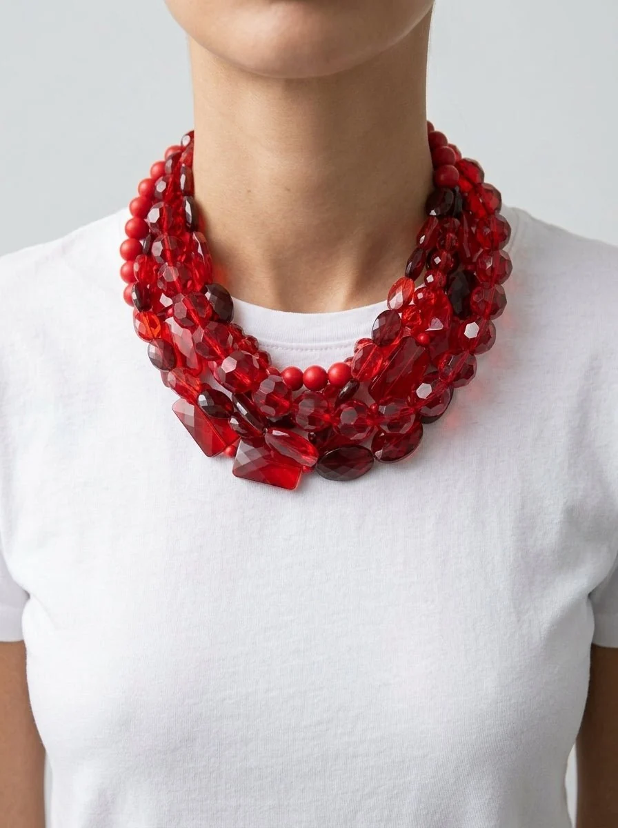 Collar Fabrizio Marcantelli Osaka Rojo - Imagen 2