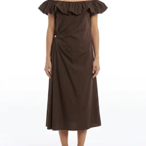 Vestido SU Volante Marrón