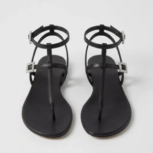 Sandalia Le Capresi Marina Hebillas Strass Negro