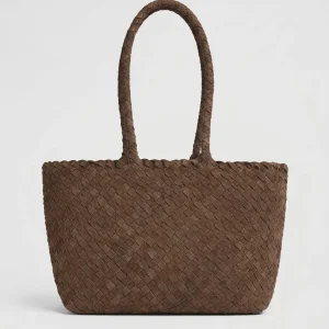 Bolso Veev Elo Mediano Suede Marron