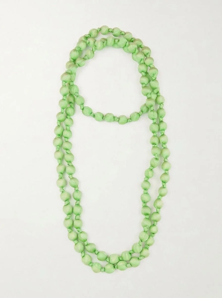 Collar Il Baco Da Seta Bolas Seda Verde Perico 6.4 - Imagen 3
