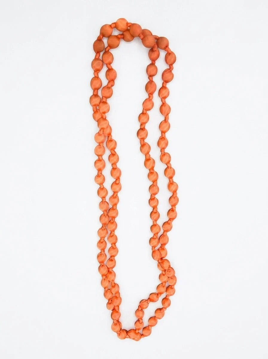 Collar Il Baco Da Seta Bolas Seda Coral - Imagen 3