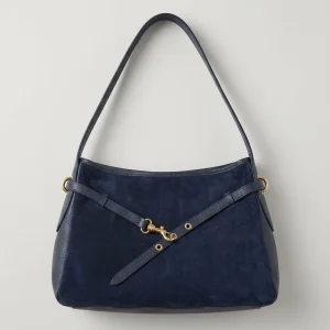 Bolso Maison Fanli Daim Victor Azul Marino