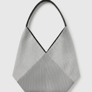 Bolso In·Zu Bevel Rayas Blanco y Negro