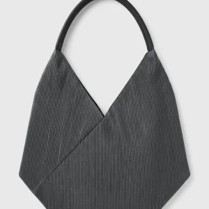 Bolso In·Zu Bevel Rayas Gris y Negro