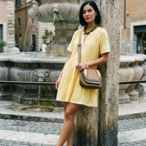 Vestido Rose And Rose Flora Amarillo