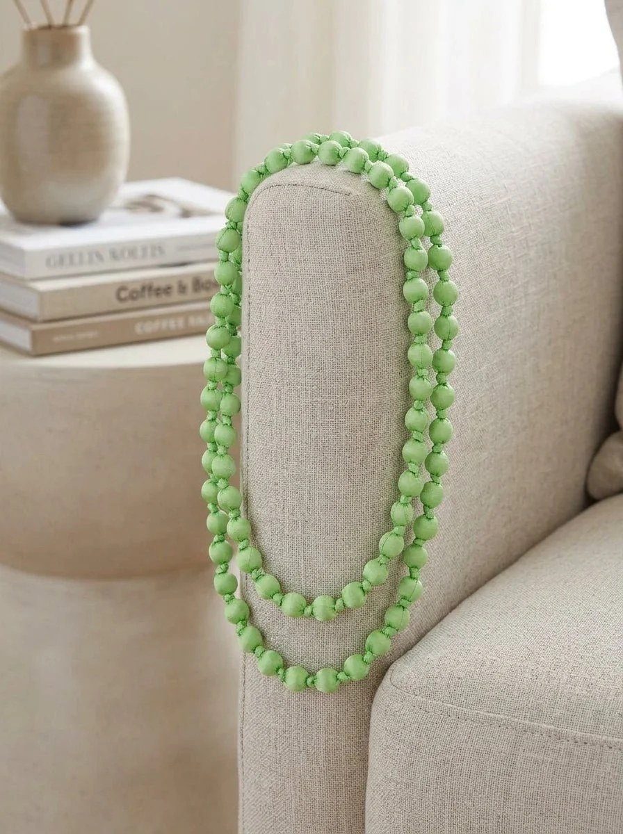 Collar Il Baco Da Seta Bolas Seda Verde Perico 6.4 - Imagen 5