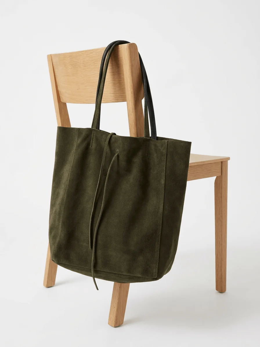 Bolso Maison Fanli Daim Caqui - Imagen 5