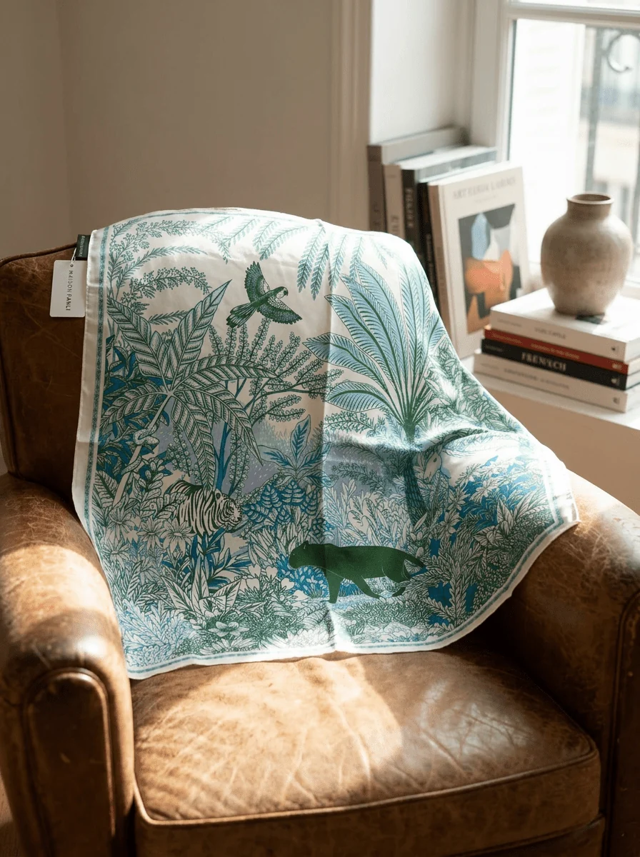 Foulard Maison Fanli Pantera en Foresta Cielo - Imagen 4
