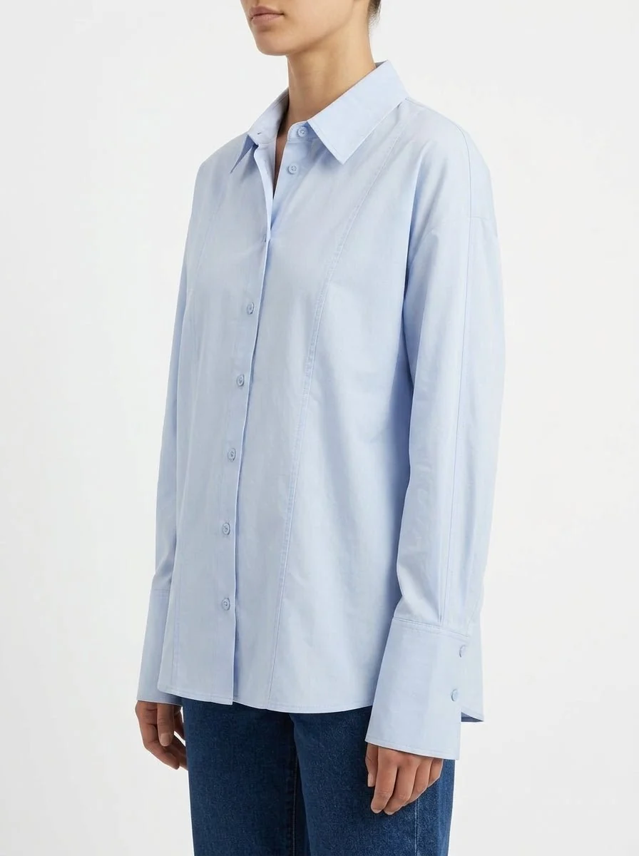 Camisa Ecoalf Crespo Celeste - Imagen 4