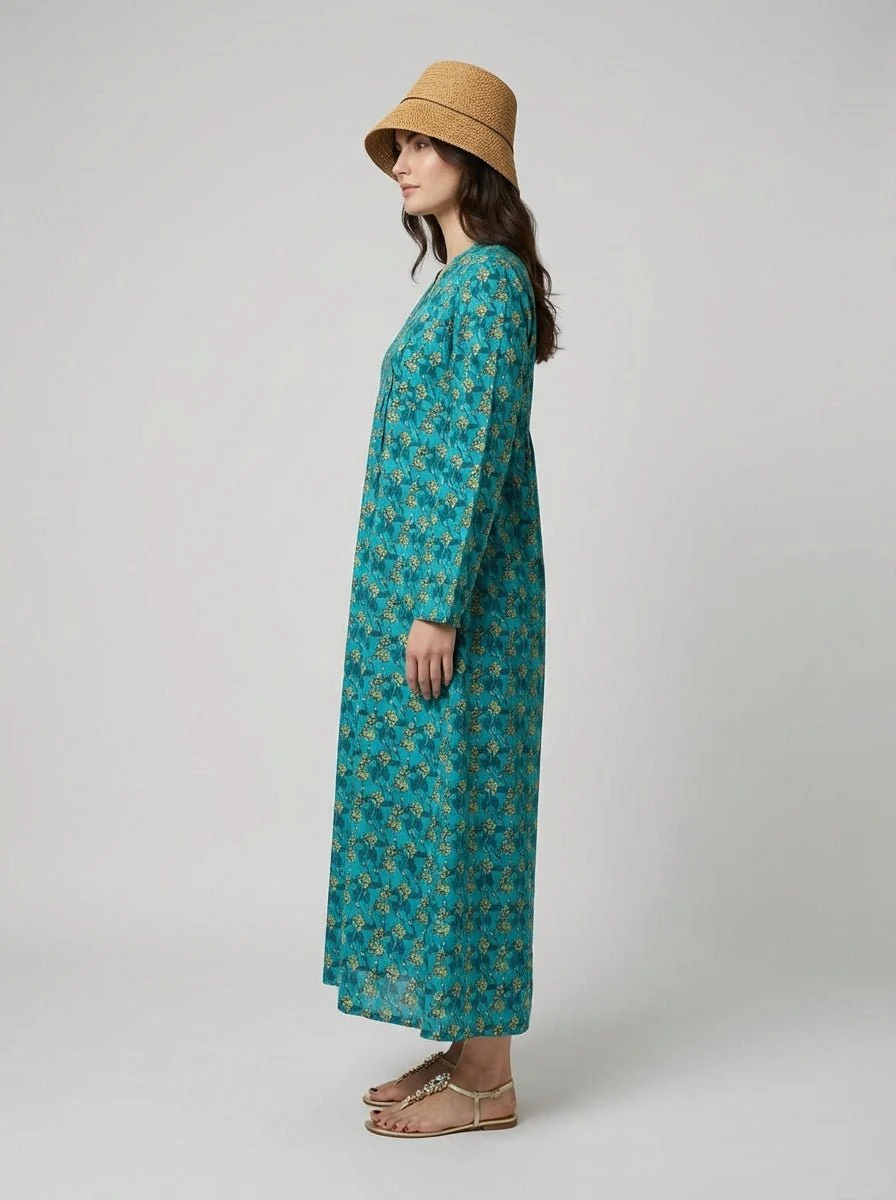 Vestido Mondo e Colori Seda Estampado Flor Azalea - Imagen 3